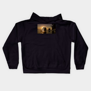 Boathouse in Silhouette Kids Hoodie